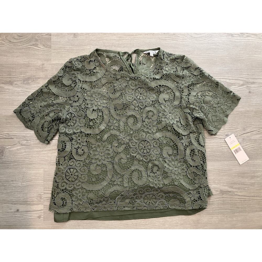 Nanette Nanette Lepore Winding Vines Pattern Lace Top Women’s Size M